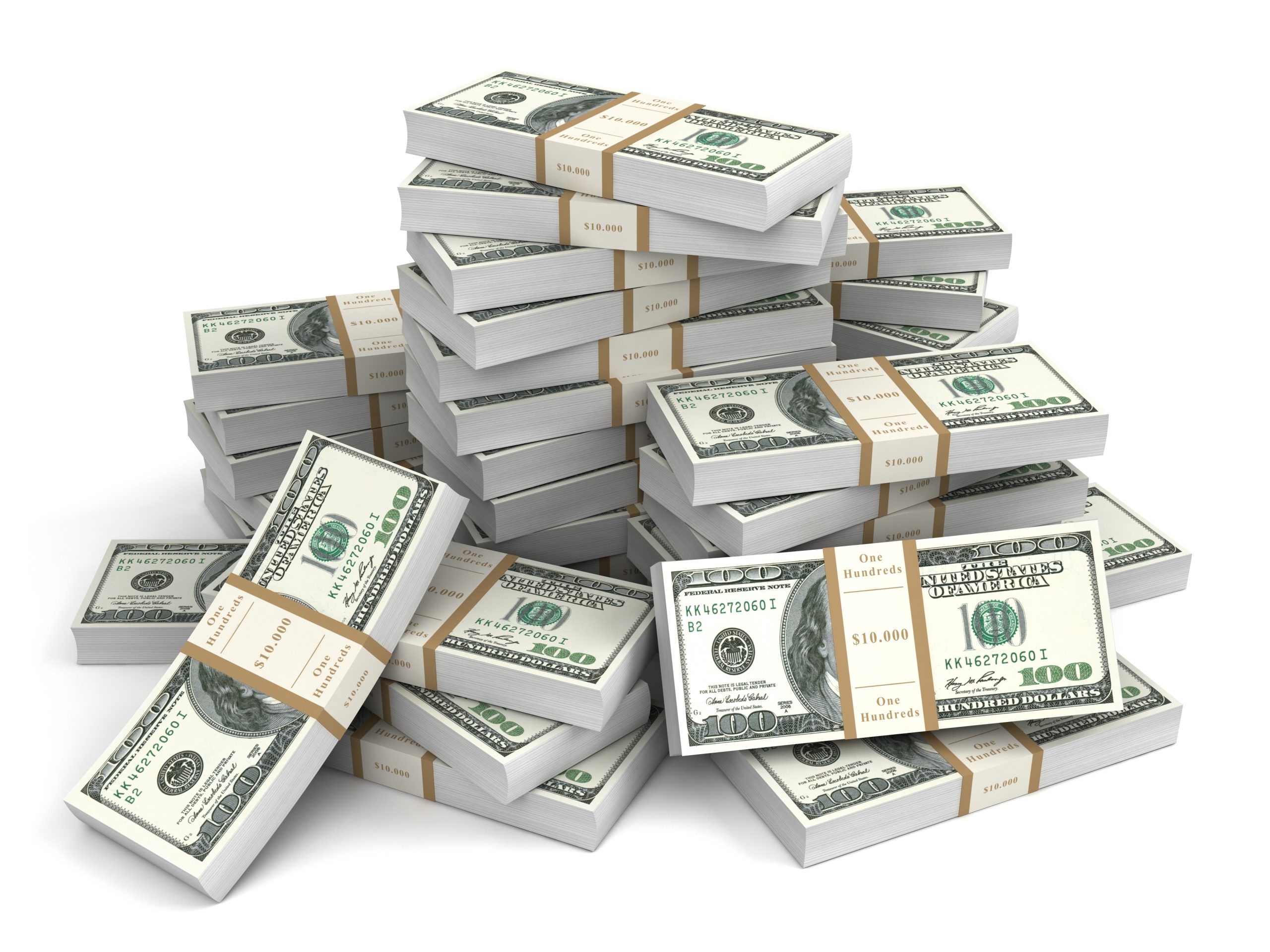 Money,Bills,3d,Illustration,Isolated,On,White,Background